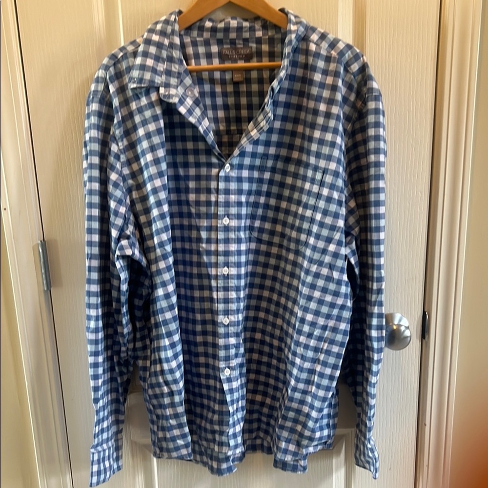 Falls Creek Blue Checkered Men's Shirt